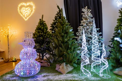 Dekoracja Stożek 50 LED 90 cm do użytku wewnętrznego i zewnętrznego zimny biały na Arena.pl