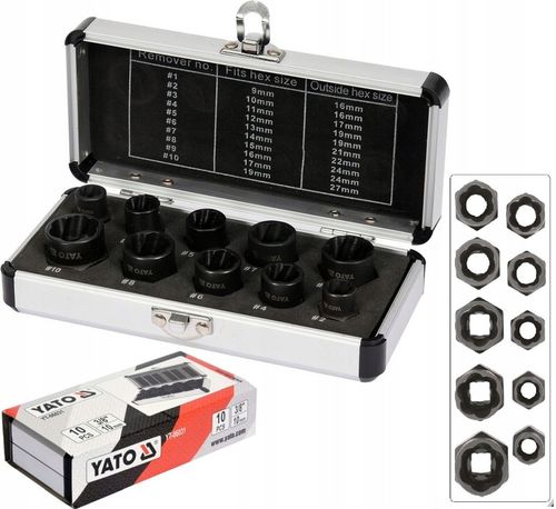 YATO WYKRĘTAKI DO ZERWANYCH URWANYCH USZKODZONYCH OBROBIONYCH ŚRUB 10SZT na Arena.pl