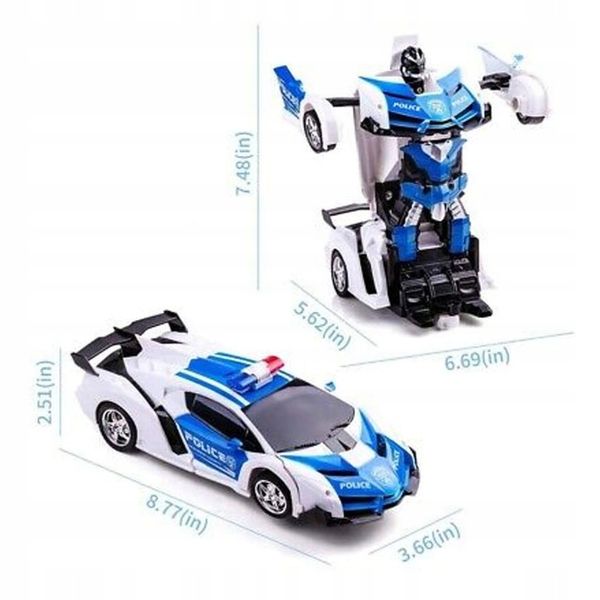 2w1 SAMOCHÓD STEROWANY RADIOWÓZ ROBOT POLICJA AUTOBOT PILOT TRANSFORMACJA zdjęcie 2