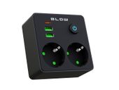 Rozgałęźnik R-20 PR 2-GNIAZDA + 2USB + USB-C białe