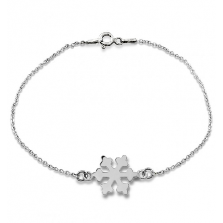 SREBRNA BRANSOLETKA ŚNIEŻYNKA CELEBRYTKA ŚWIĄTECZNA SREBRO PRÓBY 925 zdjęcie 1