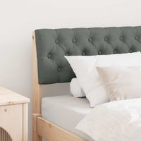 Tapicerowane wezgłowie Ciemnoszary 90 cm Lite drewno sosnowe