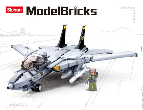 KLOCKI SLUBAN MB Samolot wojskowy Myśliwiec F14 404 kompatybilne z LEGO na Arena.pl