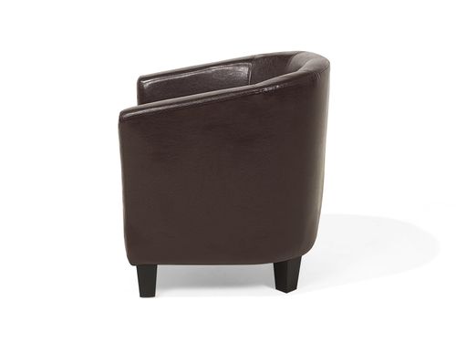 Fotel ekoskóra brązowy BORWICK na Arena.pl