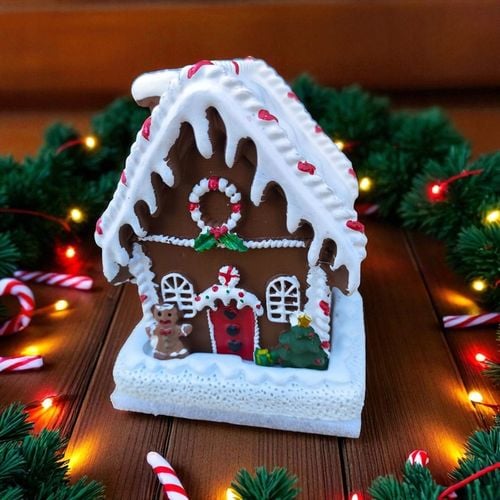 Kominek zapachowy świąteczna figurka domek Podstawka pod kadzidełka na Arena.pl