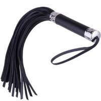 Stylowy I Elegancki Czarno Srebrny Pejcz Bat Bicz