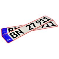 Duńskie tablice rejestracyjne