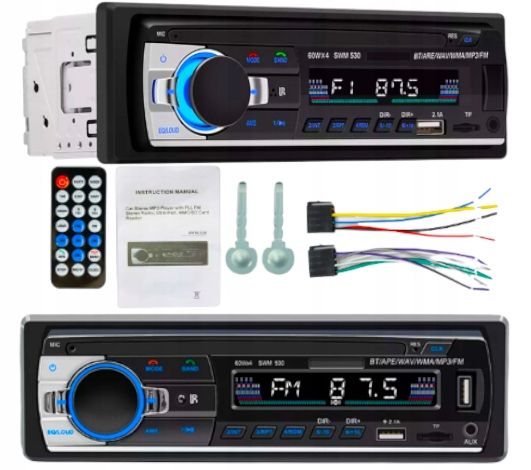 Radio Samochodowe 1DIN BLUETOOTH MIKROFON USB SD zdjęcie 1