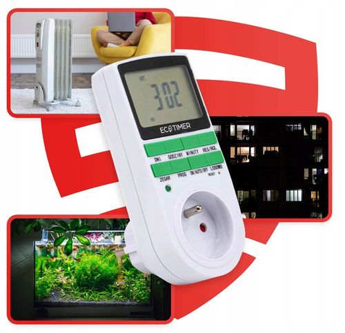 Gniazdko programowalne czasowe sterowanie 7 dni EC-PR07 PROGRAMATOR na Arena.pl