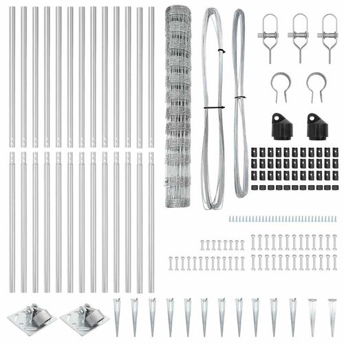 Ogrodzenie pastwiskowe Srebrny 50 x 1.2 m Stal galwanizowana na Arena.pl