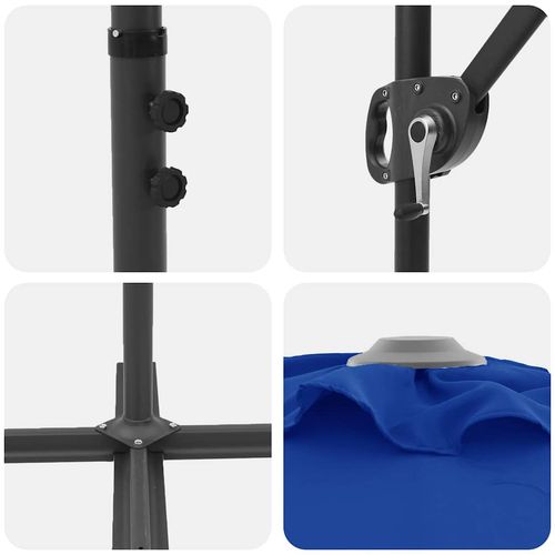 Parasol ogrodowy z bocznym słupem lazurowy błękit na Arena.pl