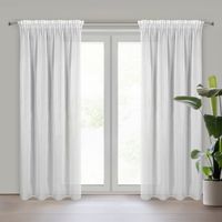 Firana na taśmie z delikatnym wzorem TULSA 140X270 biała