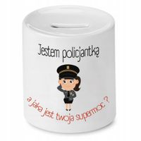 Skarbonka Dla Policjanta Jestem Policjantką Z Nadrukiem Ze Zdjęciem