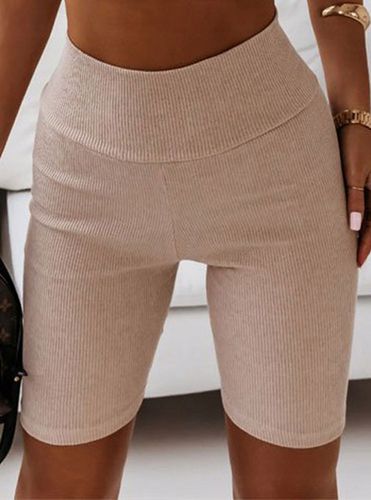 Spodenki damskie kolarki prążkowane wysoki stan modne wygodne prążek na Arena.pl