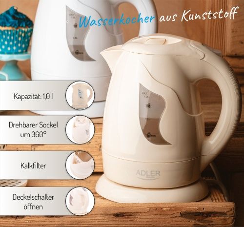 AD 08 b Czajnik plastikowy 1,0 L zdjęcie 3
