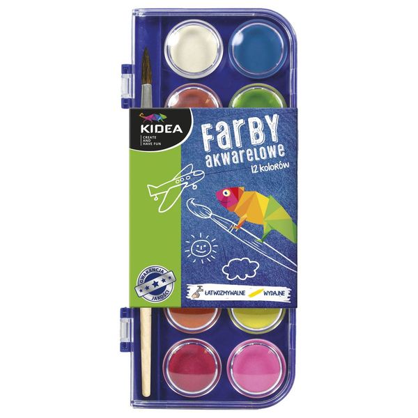farby akwarelowe 12kol kidea 3002 zdjęcie 1