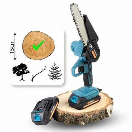 MINI PIŁA ŁAŃCUCHOWA AKUMULATOROWA DO GAŁĘZI 6" OGRODOWA PILARKA 3x na Arena.pl