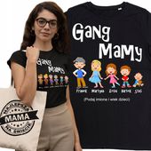 KOSZULKA DAMSKA PREZENT NA DZIEŃ MAMY GANG MAMY TORBA GRATIS NA DZIEŃ