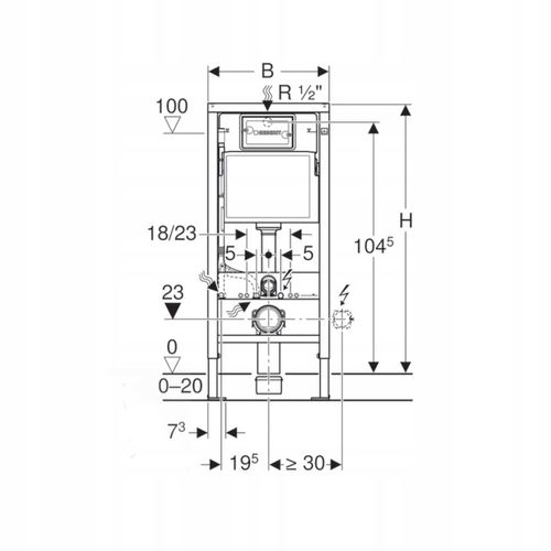 Stelaż podtynkowy do toalety Geberit Duofix Basic na Arena.pl