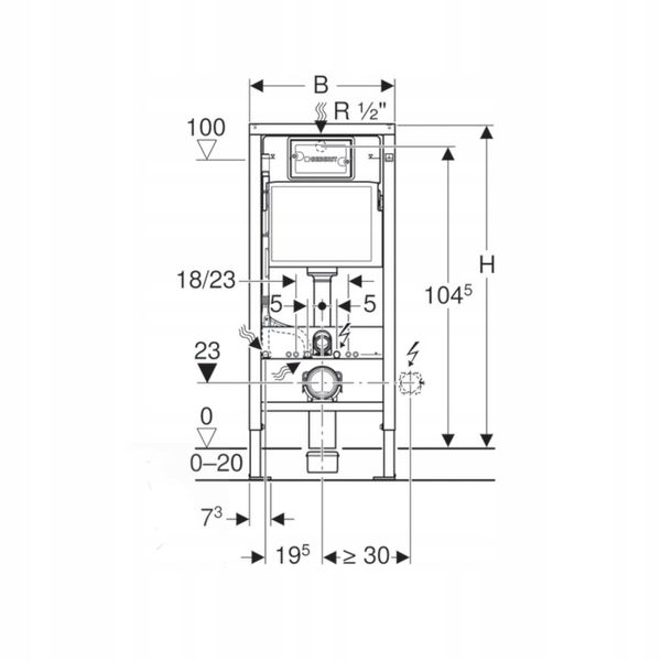 Stelaż podtynkowy do toalety Geberit Duofix Basic zdjęcie 2