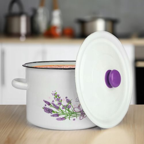 GARNEK EMALIOWANY POWIDLAK 7 L Z POKRYWKĄ DO GOTOWANIA POTRAW PRZETWORÓW na Arena.pl