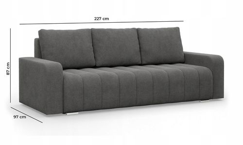 KANAPA ABRIELLE BEŻOWA Rozkładana Wygodna Funkcja Spania Sofa na Arena.pl