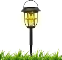 Lampa solarna 3w1 ogrodowa kinkiet latarenka wbijana biała ciepła