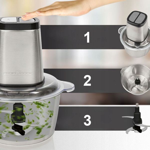 Elektryczny rozdrabniacz malakser siekacz do warzyw ProfiCook PC-MZ 1227 zdjęcie 10