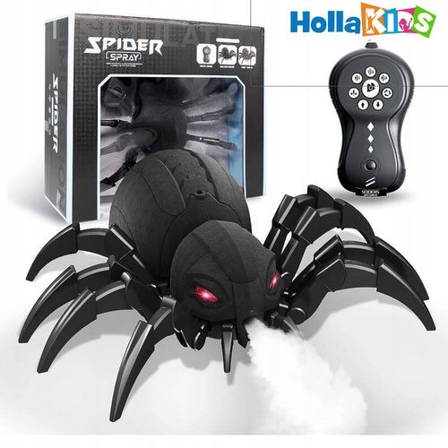 OGROMNY PAJĄK ZDALNIE STEROWANY ROZPYLA MGŁĘ ZIEJE PARĄ OCZY LED PILOT R/C na Arena.pl