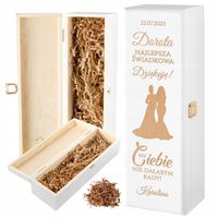 PODZIĘKOWANIE DLA ŚWIADKOWEJ SKRZYNKA NA WINO PREZENT DLA ŚWIADKOWEJ