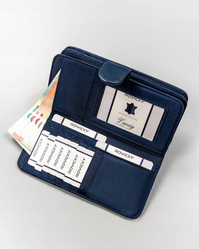 pojemny, duży portfel damski ze skóry ekologicznej - 4u cavaldi na Arena.pl