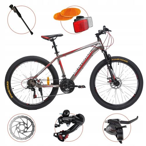 ROWER GÓRSKI MTB 26 SHIMANO 21 BIEGÓW SHIMANO 2 Tarcze RAMA 18" KOŁA 26" na Arena.pl