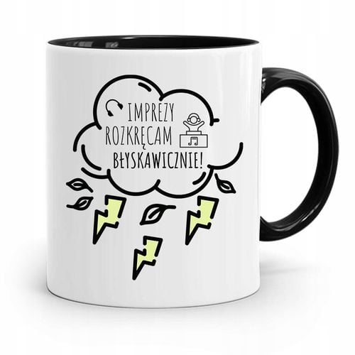 Dla Dja Muzyka Kubek Czarny Rozkręcam Imprezy Z Nadrukiem Ze Zdjęciem na Arena.pl