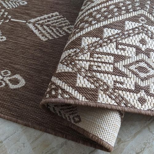 Dywan sznurkowy dwustronny ZARA 13 brązowy 80 x 150 cm brązowy na Arena.pl