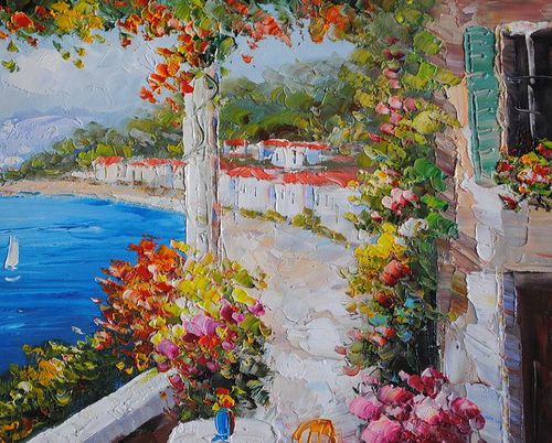 Prowansja, pejzaż (50x60cm) na Arena.pl