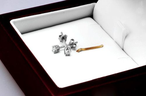 Złote kolczyki KBD2555 - Diament na Arena.pl