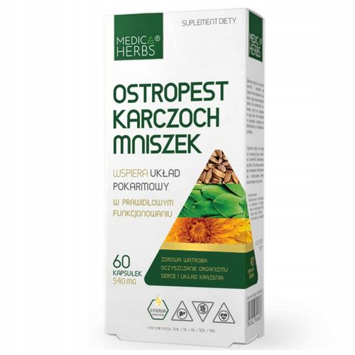 Ostropest Karczoch Mniszek | Suplement diety Medica Herbs 3x60 kapsułek na Arena.pl