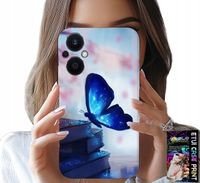 ETUI DO OPPO RENO7 LITE 5G - NIEBIESKI MOTYLEK, MOTYL, DAMSKIE WZORY