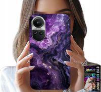 ETUI DO OPPO RENO10 PRO 5G - FIOLETOWY MARMUREK MODNE KOBIECE + FOLIA