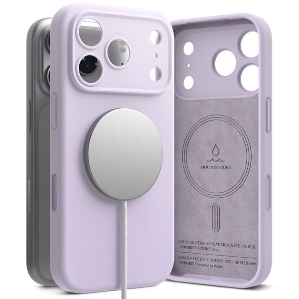 Etui Ringke Silicone Magnetic do iPhone 17 Pro Max Jasnofioletowe zdjęcie 1