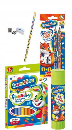 Wyprawka szkolna Bambino XXL duży zestaw przyborów szkolnych do szkoły na Arena.pl