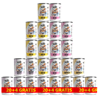 KARMA MOKRA DLA KOTA TUFTUF ZESTAW 24x400G MIX SMAKÓW 20+4 GRATIS