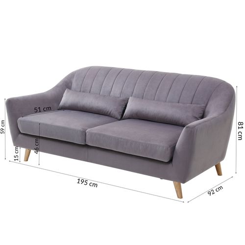 Sofa tapicerowana Varys szara na Arena.pl