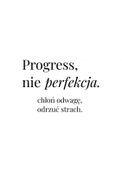 Plakat 50x70cm Z Napisami Nowoczesny Cytat Progress Nie Perfekcja