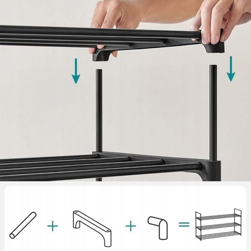 SZAFKA NA BUTY OBUWIE PÓŁKA REGAŁ STOJAK ORGANIZER 3 POZIOMY SOLIDNA na Arena.pl