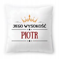 Poduszka Dla Piotra Na Urodziny Ze Zdjęciem Na Prezent Biała 40X40 Cm