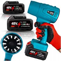 DMUCHAWA POWIETRZA AKUMULATOROWA + 2X BATERIA MOCNA DO KURZU AUTA