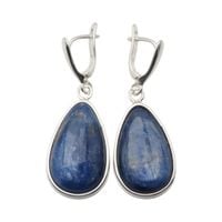 Kolczyki z kyanitami w srebrze - łzy