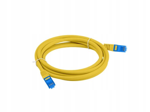 Kabel Ethernet RJ45 LAN kat.6A SFTP LSZH 1m żółty zdjęcie 4