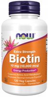NOW FOODS BIOTIN 10000 MCG 120k BIOTYNA 10 MG SKÓRA WŁOSY PAZNOKCIE